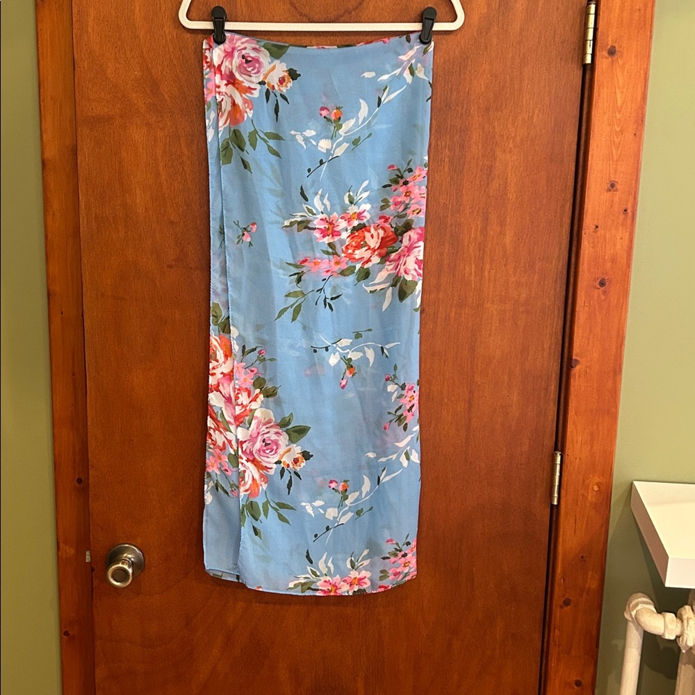 Large floral scarf